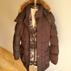Jet Lag Mens Parka Jacket Hooded Faux Fur Size Large MSRP $380